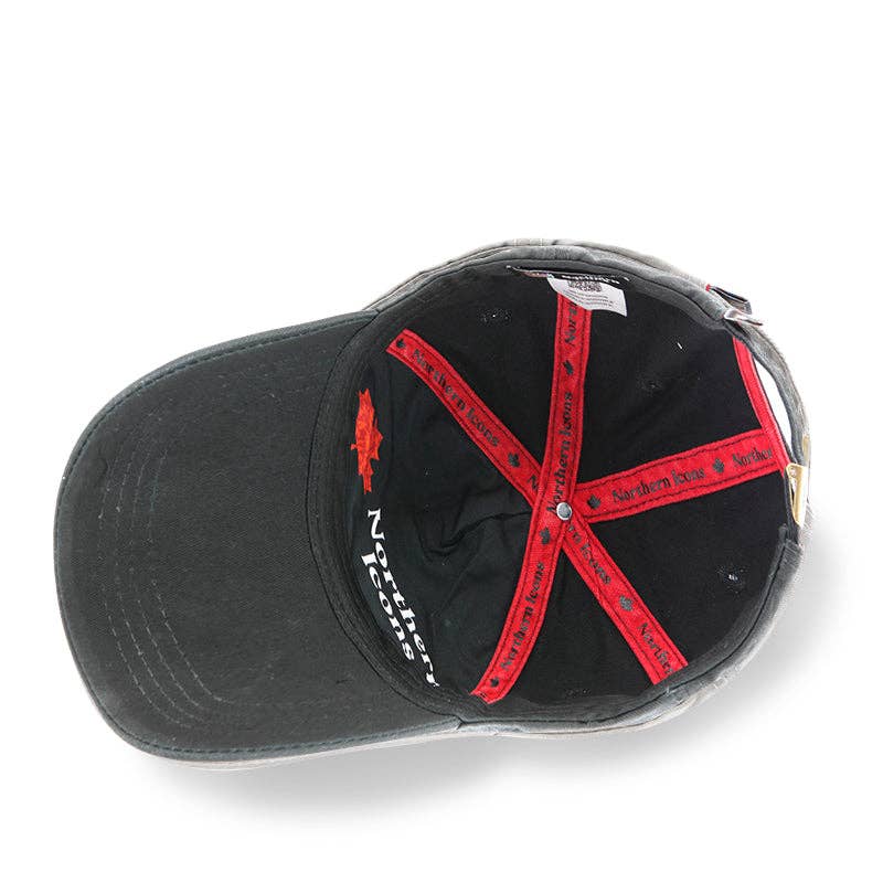 Canada Multi Patches washed canvas Cap: Red