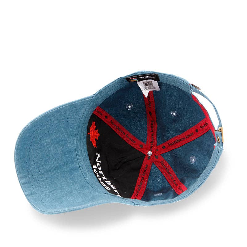 Canada Multi Patches washed canvas Cap: Blue Spruce
