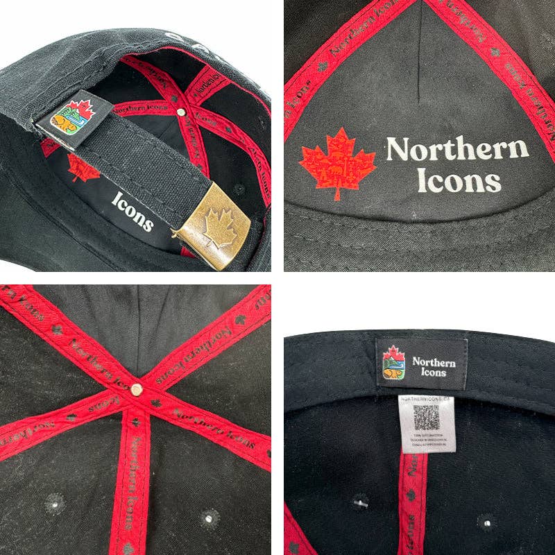 Canada Multi Patches washed canvas Cap: Red