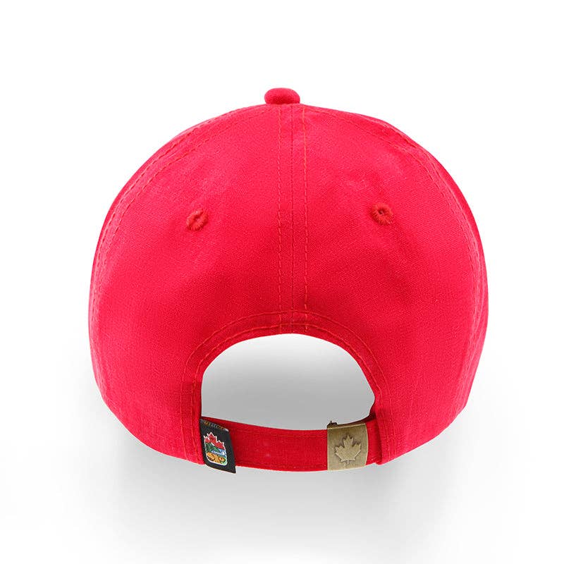 Canada Multi Patches washed canvas Cap: Red