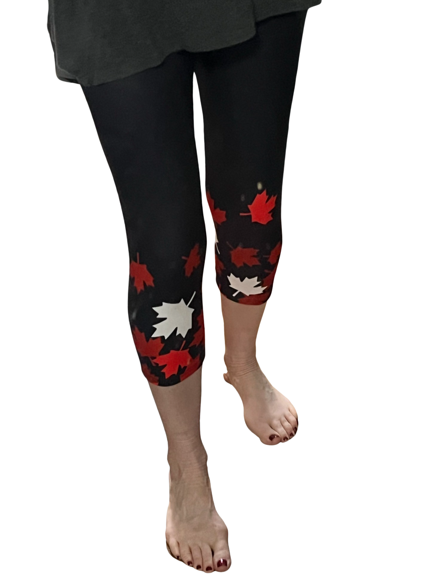 Maple leaves leggings.