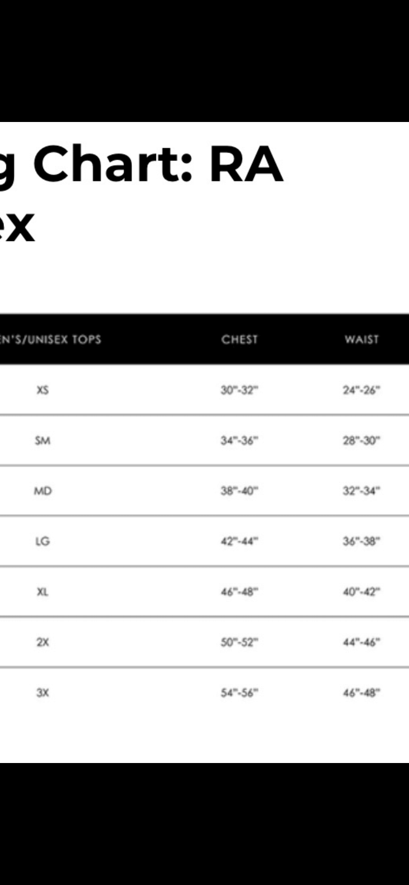 Jerico Marled Black Crewneck Sweatshirt Unisex Sizing Chart