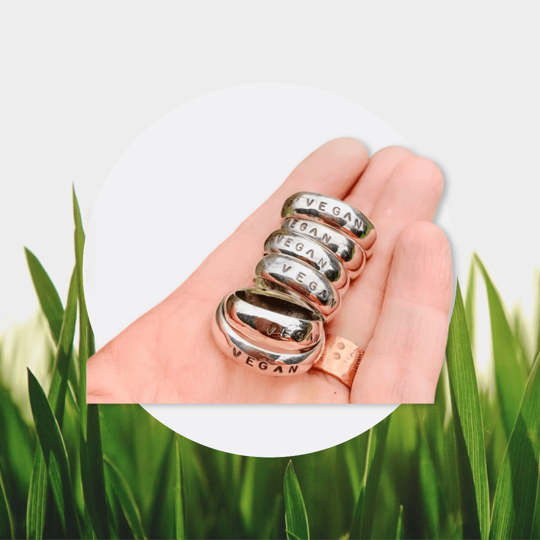 Vegan Ring Recycled Stering Silver