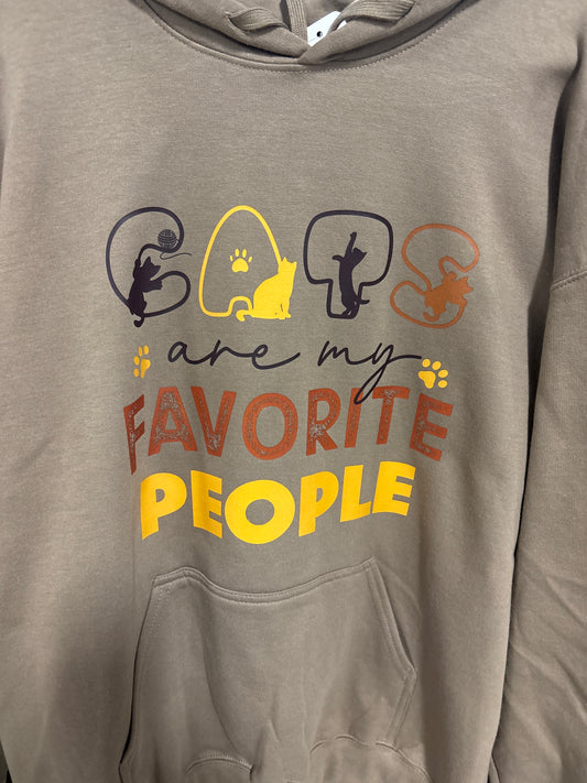 Cats are my Favourite People Hoodie