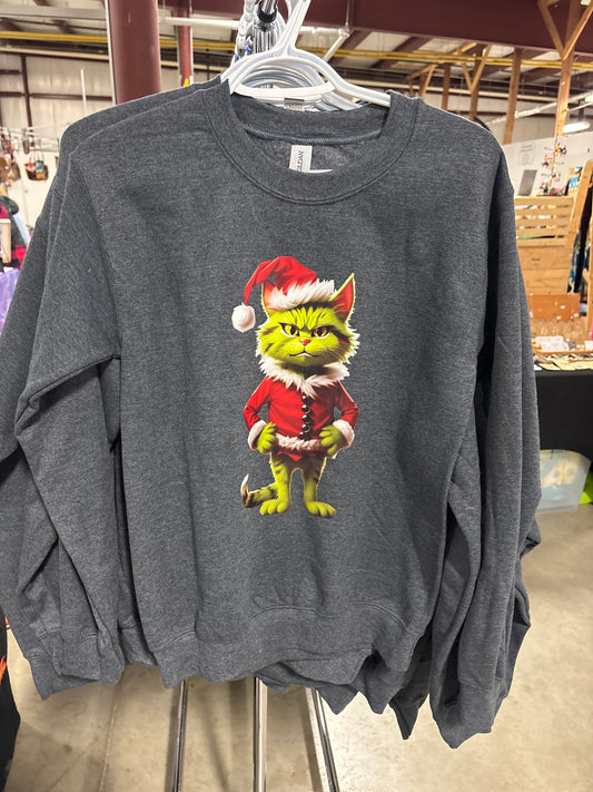 Cat Grinch Crewneck Sweatshirt