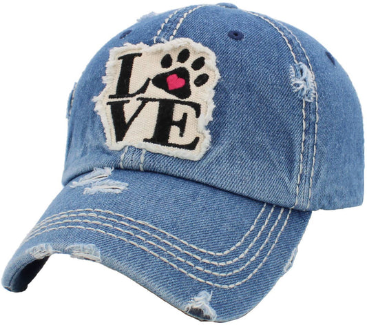 Paw Love Vintage Ballcap: MDM