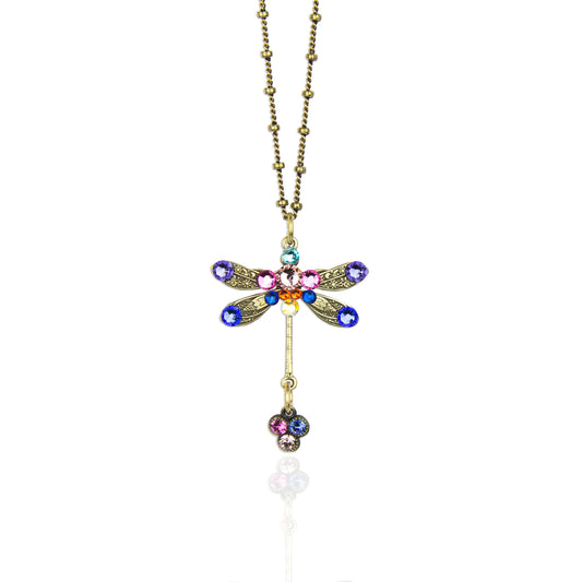Larissa  Crystal Dragonfly Necklace