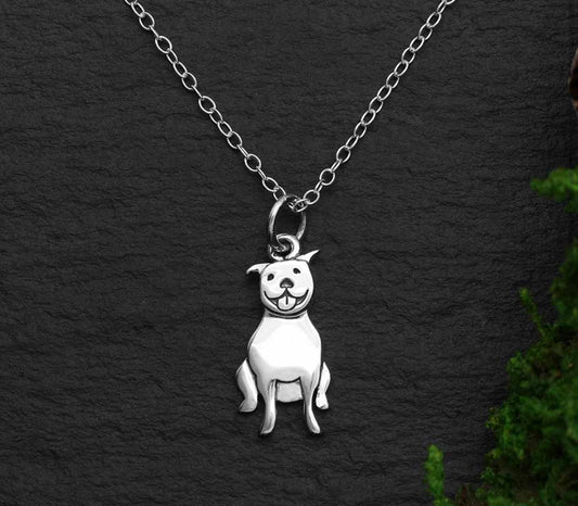 .925 Sterling Silver Dog Necklace with 18" chain