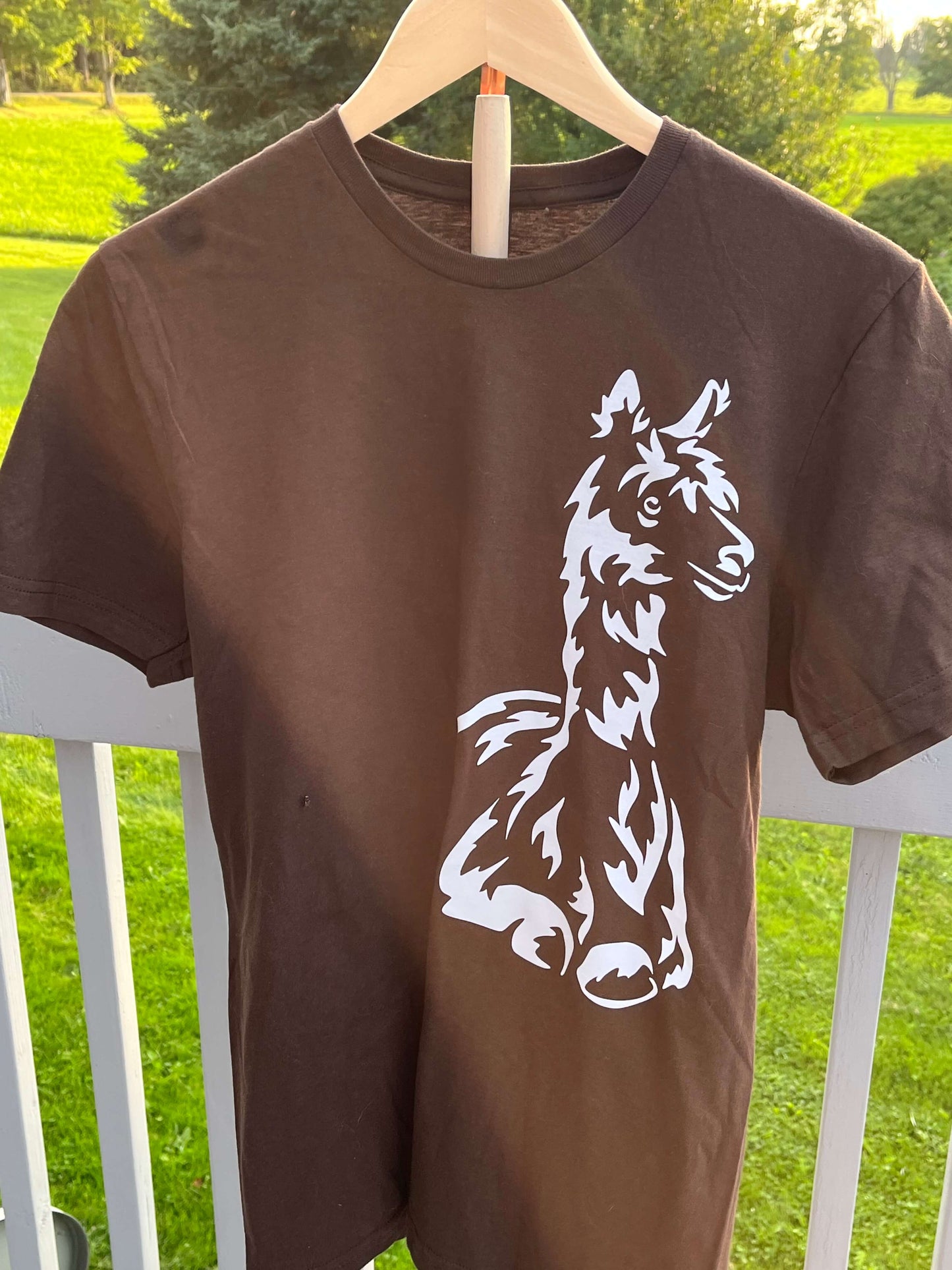 Alpaca T-Shirt Chocolate Brown unisex
