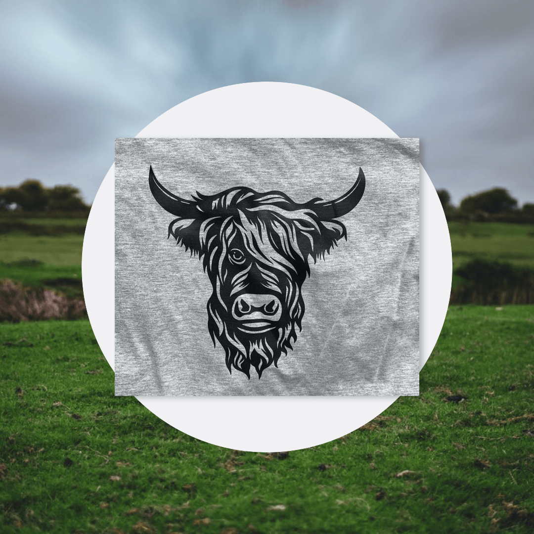 Screen Printed Ethically Made Highland Hairy Cow T-Shirt