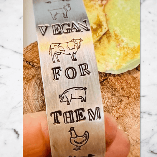 Vegan for Them Wide Cuff Bracelet